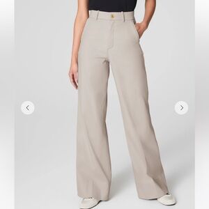 SPANX Supersmooth Stretch Twill Wide-Leg Pants in Bone